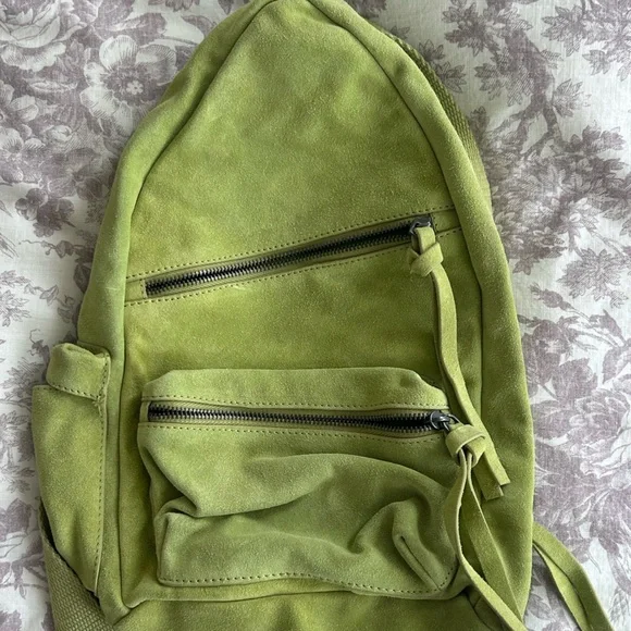 Free People Oxford Suede Sling Bag in Lime Green - Picture 2 of 9